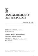 Cover of: Annual Review of Anthropology by Bernard J. Siegel, Alan R. Beals