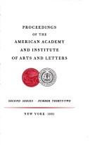 Cover of: Proceedings, 1981 (American Academy & Institute of Arts & Letters)