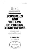 Cover of: Economics and the law of the sea negotiations (Original paper - International Institute for Economic Research)