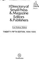 Cover of: Small Press Record of Books in Print: 1994-1995 (Directory of Small Press and Magazine Editors and Publishers)