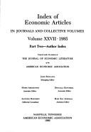 Cover of: Index of Economic Articles in Journals and Collective Volumes, Vol 27, 1985 (Index of Economic Articles in Journals and Collective Volumes)