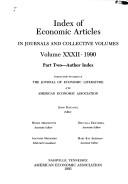Cover of: Index of Economic Articles in Journals and Collective Volumes: 1990/Volume 32 (Index of Economic Articles in Journals and Collective Volumes)