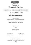 Cover of: Index of Economic Articles 1993 (Index of Economic Articles in Journals and Collective Volumes)