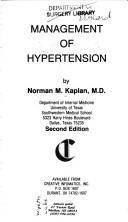 Management of Hypertension by Norman M. Kaplan