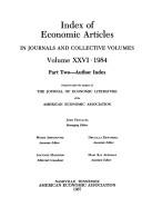 Cover of: Index of Economic Articles in Journals and Collective Volumes, 1984/Part 1 and 2 (Index of Economic Articles in Journals and Collective Volumes)