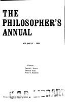 Cover of: Philosopher's Annual, Volume IV