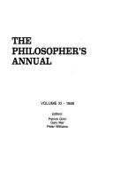 Cover of: Philosopher's Annual, 1988 (Philosopher's Annual) by Patrick Grim, Gary Mar, Peter Williams