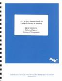 Cover of: 1997 Aceee Summer Study on Energy Efficiency in Industry: Proceedings/Refereed Papers/Summary Monographs (ACEEE Summer Study on Energy Efficiency in Buildings)