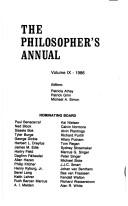 Cover of: Philosopher's Annual, 1986