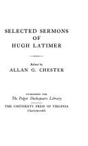 Cover of: Selected Sermons of Hugh Latimer by Hugh Latimer