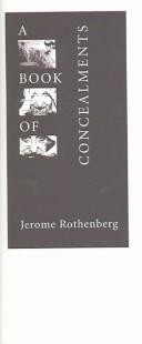 Cover of: A Book Of Concealments by Jerome Rothenberg