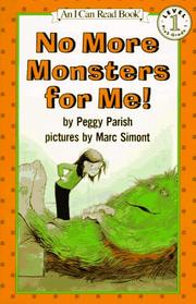 Cover of: No More Monsters for Me! by Peggy Parish