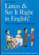 Cover of: Listen and Say It Right in English Teachers Manual