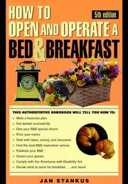 Cover of: How to Own & Operate a Bed & Breakfast by Jan Stankus