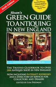 Cover of: Sloan's Green Guide to Antiquing in New England