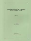 Cover of: Statistical Report on the Languages of the World As of 1985, Part IV: Alphabetical Index of the Languages of the World (Bibliotheca Nostratica, Vol)