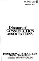 Cover of: Directory of Construction Associations, 1980