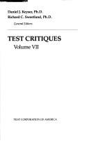 Test critiques by Daniel J. Keyser, Richard C. Sweetland