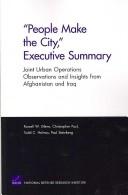 Cover of: People Make the City, Executive Summary by Russell W. Glenn