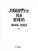 Cover of: Variety's Film Review, 1949-1953 (Vol 8) by Bowker