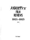 Cover of: Variety's Film Review, 1921-1925 (Vol 2)