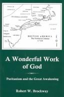 Cover of: A Wonderful Work of God by Robert W. Brockway