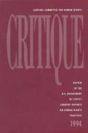 Cover of: Critique by Lawyers Committee for Human Rights