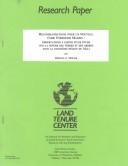 Cover of: Recommandations Pour UN Nouveau Code Forestier Malien: Observations a Partir D'Une Etude Sur LA Tenure Des Terres Et Des Arbres Dans LA Cinquieme Region Du Mali