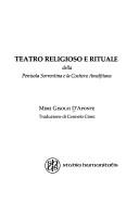 Teatro Religioso E Rituale by Mimi D'Aponte