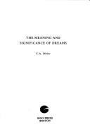 Cover of: The Meaning and Significance of Dreams (Psychology of C.G.Jung, Vol 2)