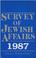 Cover of: Survey of Jewish Affairs, 1987