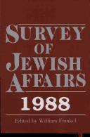 Cover of: Survey of Jewish Affairs 1988