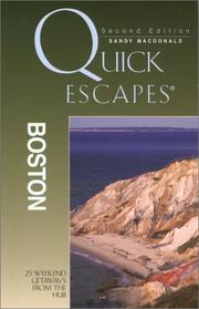 Cover of: Quick Escapes Boston, 2nd by Sandy MacDonald