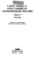 Cover of: Latin America and Caribbean Contemporary Record: 1985-1986 (Latin America and Caribbean Contemporary Record)