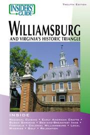 Cover of: Insiders' Guide to Williamsburg, 12th by Mary Alice Blackwell, Anne Patterson Causey, Margaret Ritsch