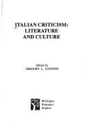 Cover of: Italian Criticism: Literature & Culture (Michigan Romance Studies)