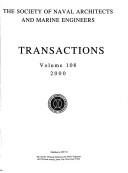 Cover of: Transactions 2000 (Society of Naval Architects and Marine Engineers. Transactions)