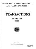 Cover of: Transactions 2003 (Society of Naval Architects and Marine Engineers (U S)//Transactions)