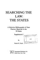 Cover of: Searching the Law: The States