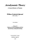 Cover of: Airplane As a Whole, Aerodynamics of Airships, Performance of Airships, Hydrodynamics of Boats and Floats, Aerodynamics of Cooling