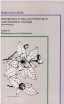 Cover of: Descriptive Flora of Puerto Rico and Adjacent Islands by Henri A. Liogier