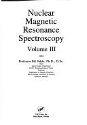 Cover of: Nuclear Magnetic Resonance Spectroscopy, Vol. 3