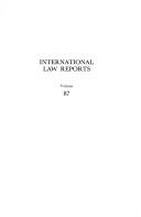Cover of: International Law Reports by 