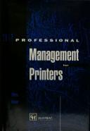Cover of: Professional management for printers