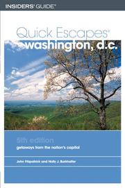 Cover of: Quick Escapes Washington, D.C., 5th: Getaways from the Nation's Capital (Quick Escapes Series)