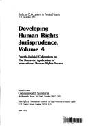 Cover of: Developing Human Rights Jurisprudence