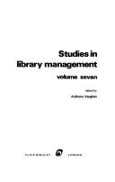 Cover of: Studies in Library Management