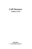 Cover of: Cab Abstracts Online Manual