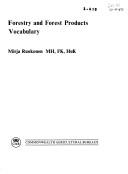 Cover of: Forestry and Forest Products Vocabulary by Ruokonen
