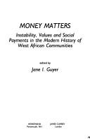 Cover of: Money Matters (Social History of Africa)